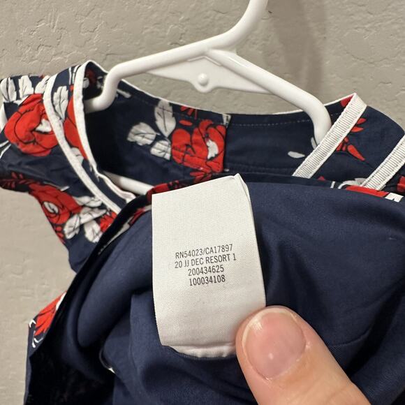 Janie and Jack Red, White, & Blue Floral Shirt - Picture 7 of 8